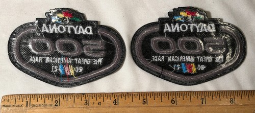 Lot 2 NASCAR 2021 Daytona 500 Logo Iron On Patch The Great American Race Black - Picture 2 of 2