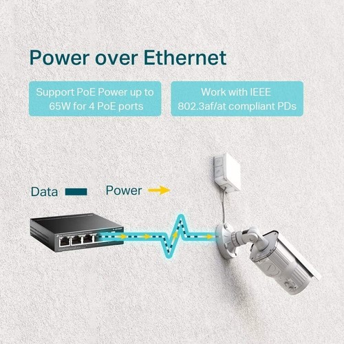 P-Link TL-SG1005P V2 or later | 5 Port Gigabit PoE Switch | 4 PoE+ Ports @65W - Picture 4 of 8