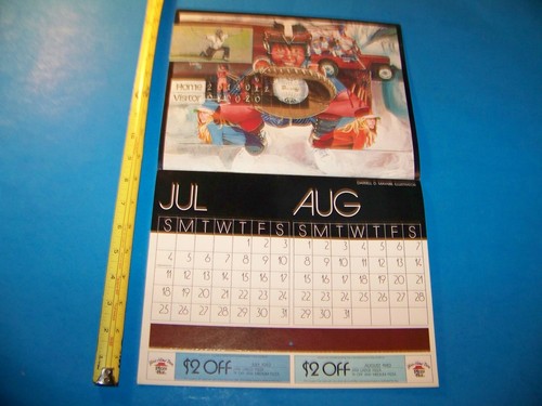 Pizza Hut Vintage 1981-82 Football & Other Sports Calendar with Coupons - Picture 7 of 9