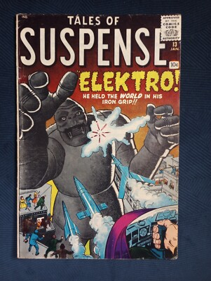 #ad TALES OF SUSPENSE #13 1961 FN 1st Elektro KIRBYDITKOLEE Atlas Comics $300.00