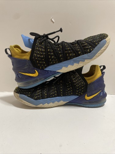 Nike Lebron XVIII GS Minneapolis Lakers Big Kids' Shoes Black-Gold CW2760-006 7Y - Picture 3 of 8