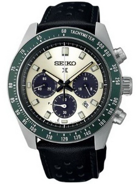 Seiko Prospex Speedtimer Solar Chronograph Cream Dial Men's Watch