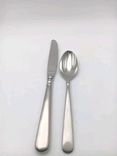 Lenox Pearl Platinum Satin Place Spoon & Knife 18/10 Stainless Flatware Korea