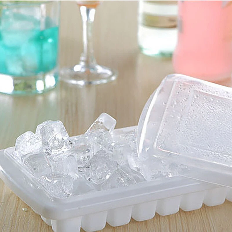 2x Eiswürfelform 36 Silikon mit Deckel Eiswürfelbehälter Ice Tray Eis Cube Maker - Bild 4 von 4