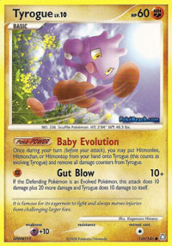 Pokemon - Tyrogue - 126/146 - Common - Legends Awakened - NM