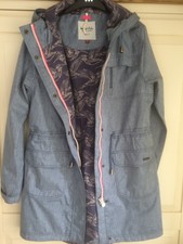 Womens Weird Fish "wear The Weekend" Waterproof Jacket Blue 12 Worn Once Vgc