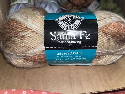 Loops & Threads SANTA FE striped Roving Yarn Color 8002 Tawny Stripes