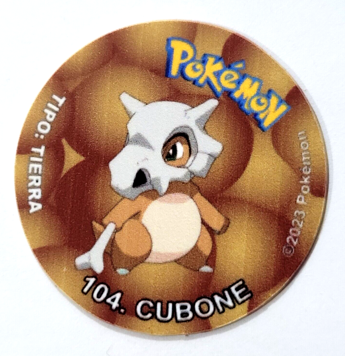 TAZO POKEMON EC1 #104 CUBONE 2023 Kanto PERU South America Pogs