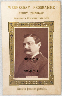 CDV HENRY JAMES BYRON DRAMATIKER ROMANAUTOR SCHAUSPIELER WOODBURY TYP ANTIKES FOTO MIT BENANNT