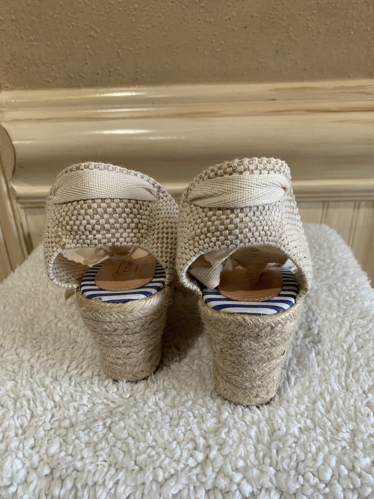 Authentic COACH Patchwork Lace Up Espadrille Wedg… - image 3