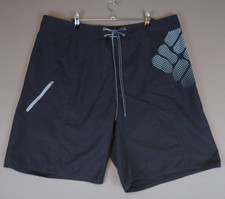 Columbia Swim Shorts Trunks Black 42" Waist Inseam 9.5" Drawstring Omni Shade