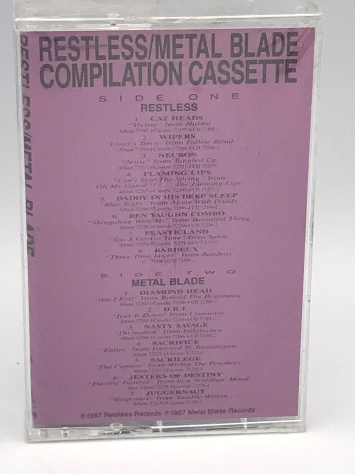 New Sealed Metal Blade Records Compilation W/ Restless Records (1987, Cassette) - Image 2 of 4