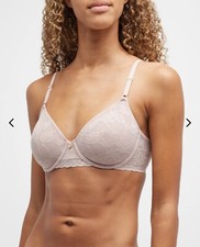 NWT Natori 30DDD Bliss Allure Contour Lace Underwire Bra 724303 Rose Beige