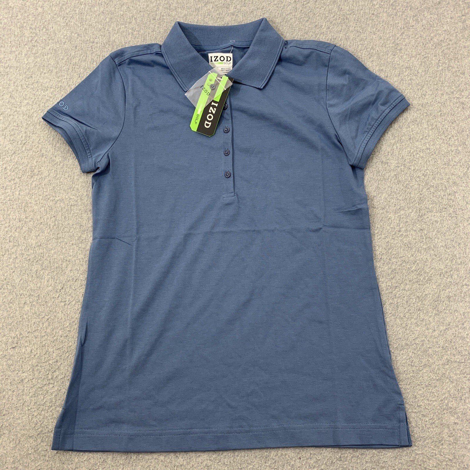 IZOD Women's Short Sleeve T-Shirt - Blue, Cap Sleeve, Twist Hem, Soft Polyester-Rayon Blend, Size Small - View #4