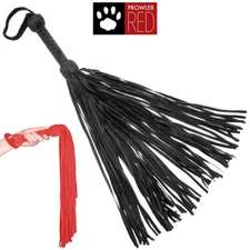 Prowler Red Black or Red Soft Suede Flogger Whip