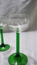 Lot de 6 verres de dégustation vin blanc Alsacien motif grappe de raisin