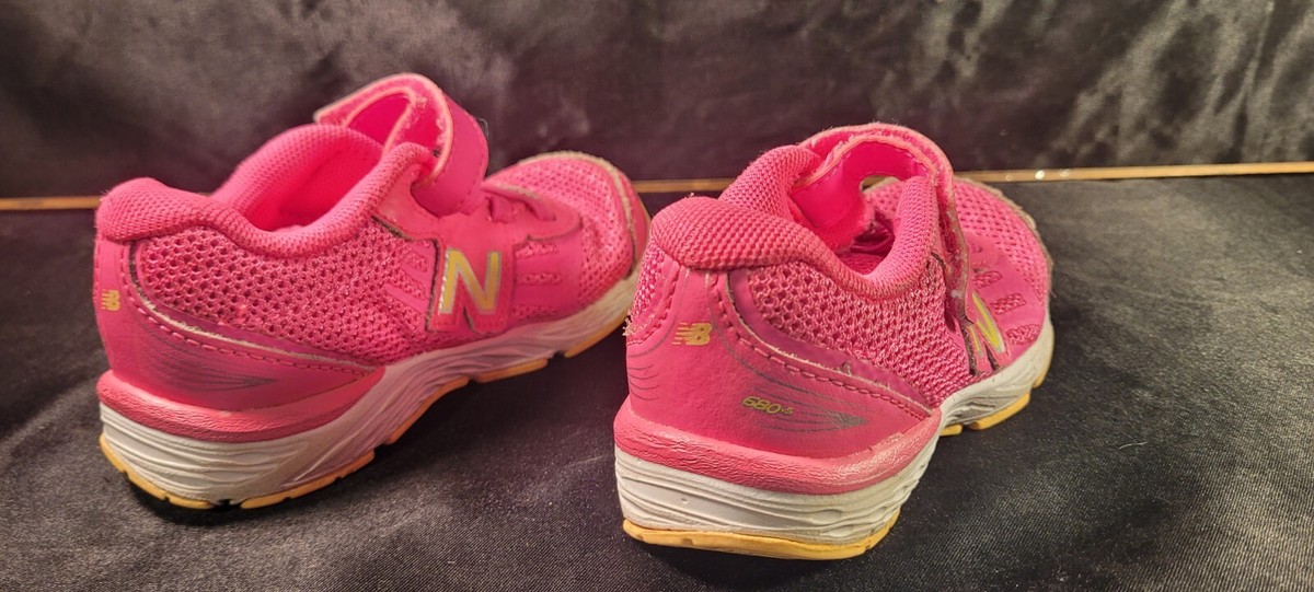 New Balance 680v5 TechRide Athletic Running Shoes Pink Toddler