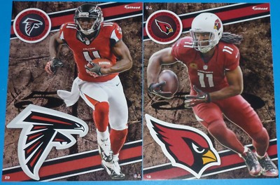 2014 NFL FATHEAD TRADEABLES Lot of 2 Falcons WR Julio Jones WR Larry Fitzgerald