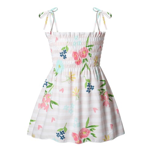 Toddler Kids Baby Girl Floral Animal Pleated Dress Casual Summer Sundress Travel - Picture 9 of 42