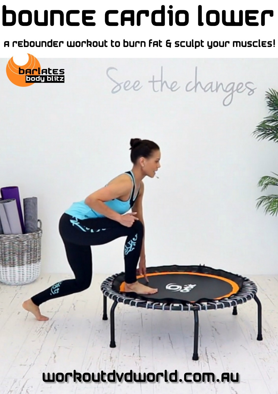 Rebounder Exercise DVD Barlates Body Blitz BOUNCE CARDIO LOWER | eBay ...
