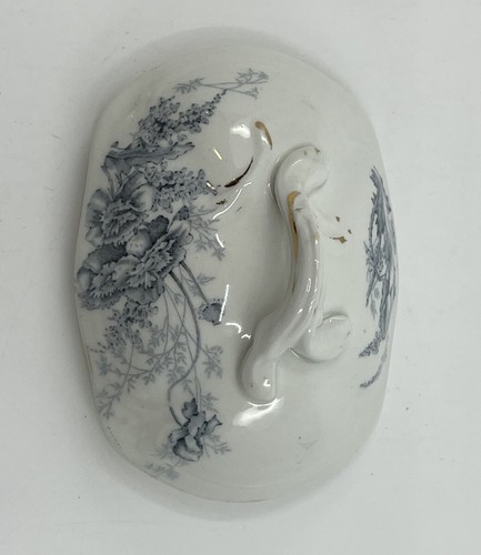  Antique Johnson Brothers England Semi Porcelain Floral Paris Pattern Sugar Bowl - Picture 11 of 13