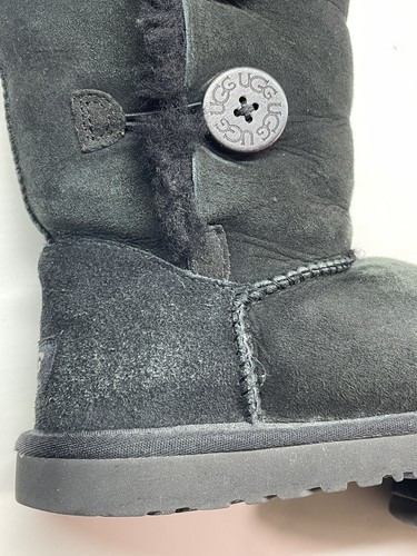 UGG Bailey Boots Womens 6 Black Button Triplet Tall 1873 - Picture 15 of 18