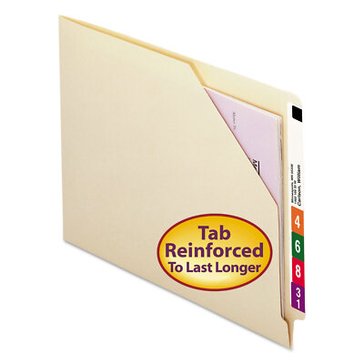Smead Cut-Away Corner End Tab Jackets w/Reinforced Tabs Letter 11pt Manila