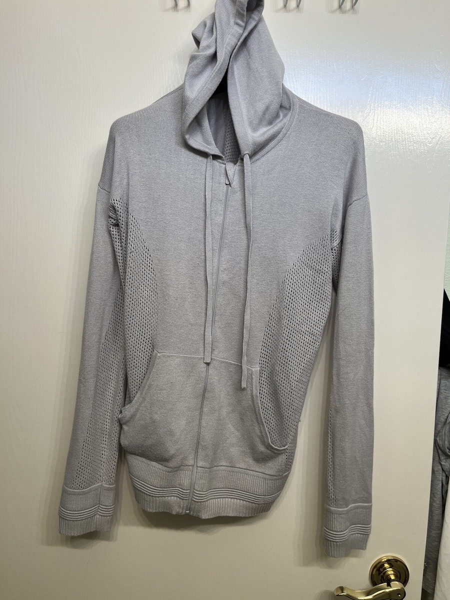 LULULEMON LUON LOGO UNIQUE CROCHET LACE SOFT GRAY COTTON