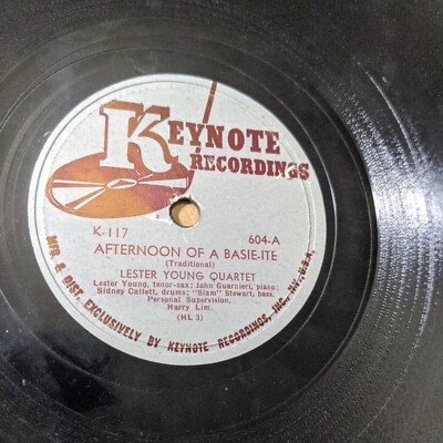 LESTER YOUNG QUARTET Afternoon Of A Basie-Ite Sometimes I'm Happy KEYNOTE g 2310