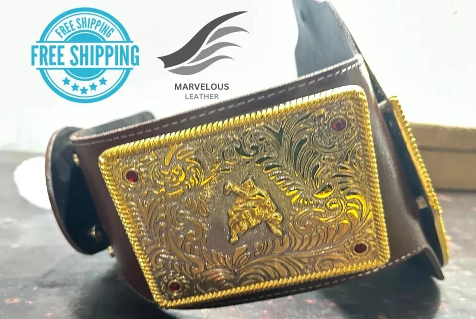 BIG GOLD Campeonato Mundial Peso Pesado Réplica Cinturón de Título Adulto 6MM Die-casted Foto 4 de 4