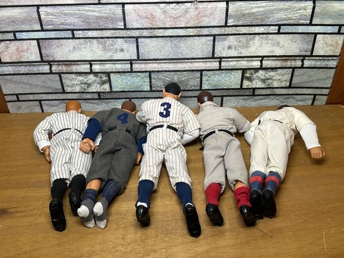 Hasbro Baseball MLB 12" Poseable Doll 5x LOT, Ruth, Gehrig, Cobb, Williams, Fox - Picture 2 of 17