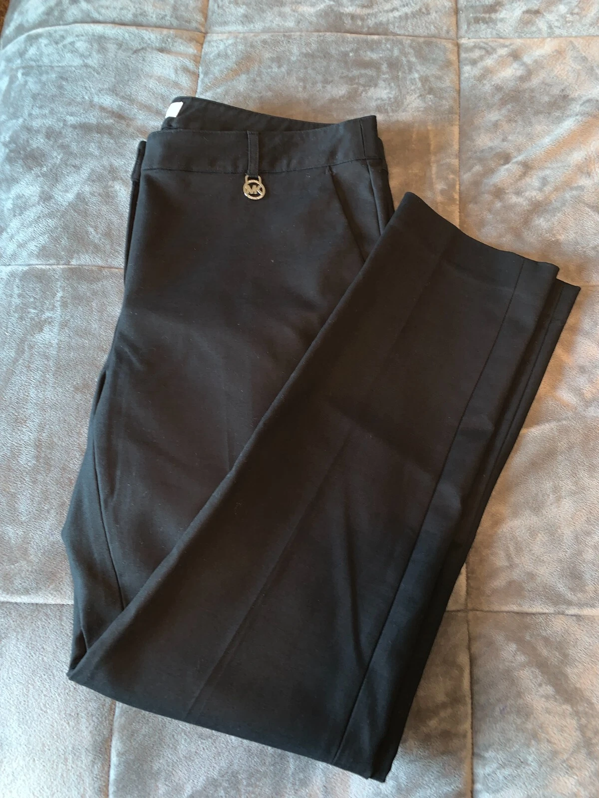 Michael Kors Pantalone Vestito Donna Con Cerniera Nero Taglia 10