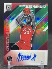 2019-20 Donruss Optic Signature Series Green #54 Dewan Hernandez Auto RC