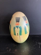 Vintage Wooden Nesting Soldier Bowling Game with 8 Little Soldiers and Ball