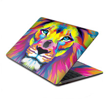 Skin Decal Wrap for MacBook Pro 13" Retina Touch, Colorful Lion Abstract Paint