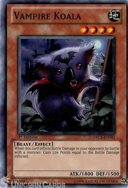 ORCS-EN093 Vampire Koala Common 1st Edition Mint Yu-Gi-Oh! Card