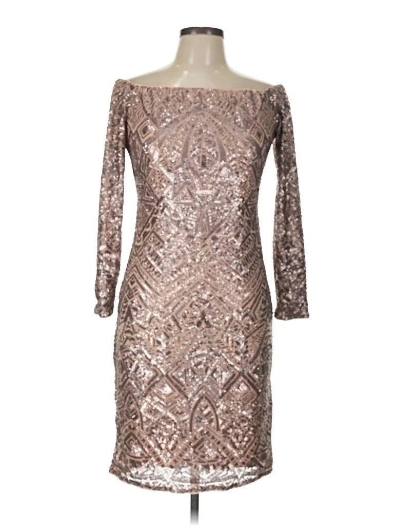 bcbg long sleeve sequin dress Amazon.com: BCBGMAXAZRIA Women's Fitted Bodycon Midi Dress Long Sleeve Mock Neck Pleated Glitter Mesh, Gunmetal, X-Small : Clothing, Shoes & Jewelry