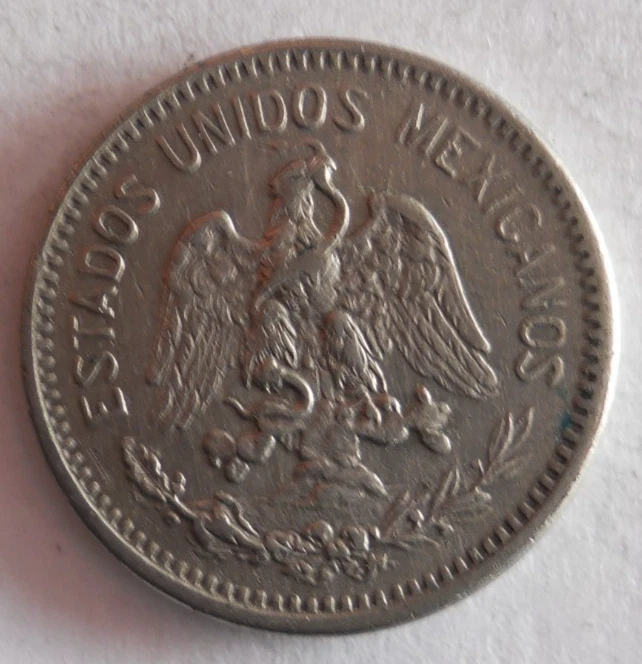 1910 MEXICO 5 СЕНТАВО - AU - РАННЯЯ ДАТА - отличная монета - лот N5 - Изображение 2 из 2