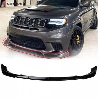 For Jeep Grand Cherokee SRT Trackhawk 2014-2021 Glossy Black Front Bumper Lip