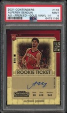 2021-22 Panini Contenders Rookie Ticket Alperen Sengun #116 Gold Vinyl 1/1