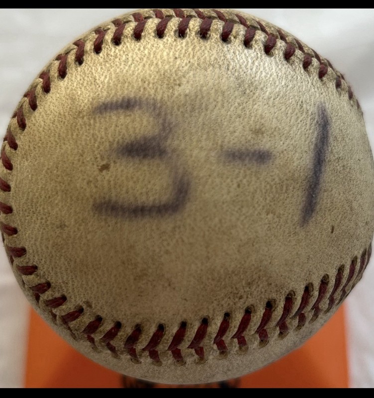 Jerry Koosman Collection: 1971 Win 3 Mets Game-Used Ball 4/27/71 w/ Signed LOP