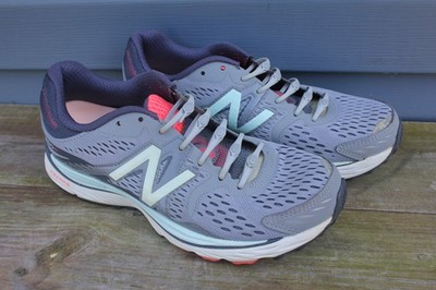 New Balance Womens Size 8.5 880V6 W880GB6 Grey Pink Running Shoes Lace Up