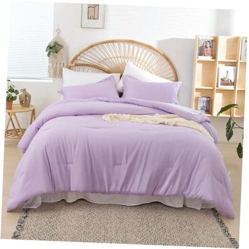 Queen Comforter Set Lavender Purple Comforter Queen Size 7 Pieces Bed in a