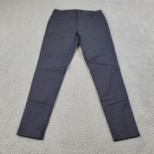 Tommy Hilfiger Madison Pants Womens 2 Black Stretch Slim Polka Dot meas 30x30