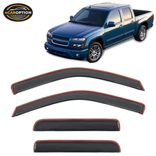 In-Channel Window Visors Fits 04-12 Chevy Colorado GMC Canyon Crew Cab