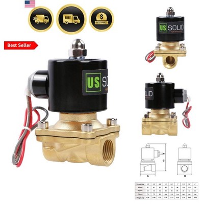 1/2'' Brass Electric Solenoid Valve 24VAC VITON Seal N.C. Air, Gas, Fuel.