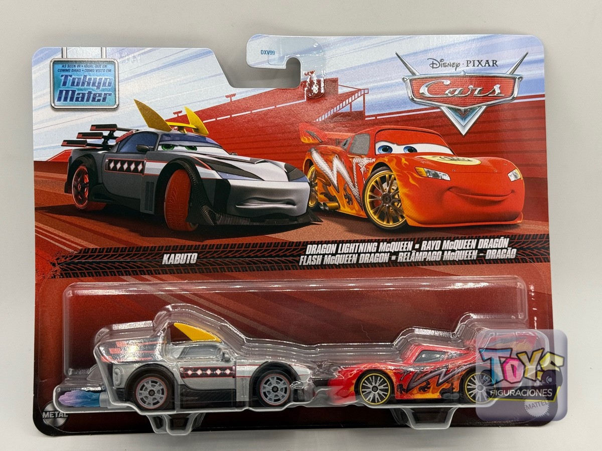 Disney Pixar Cars Tokyo Mater: Kabuto Dragon Lightning McQueen -2 Pack NEW