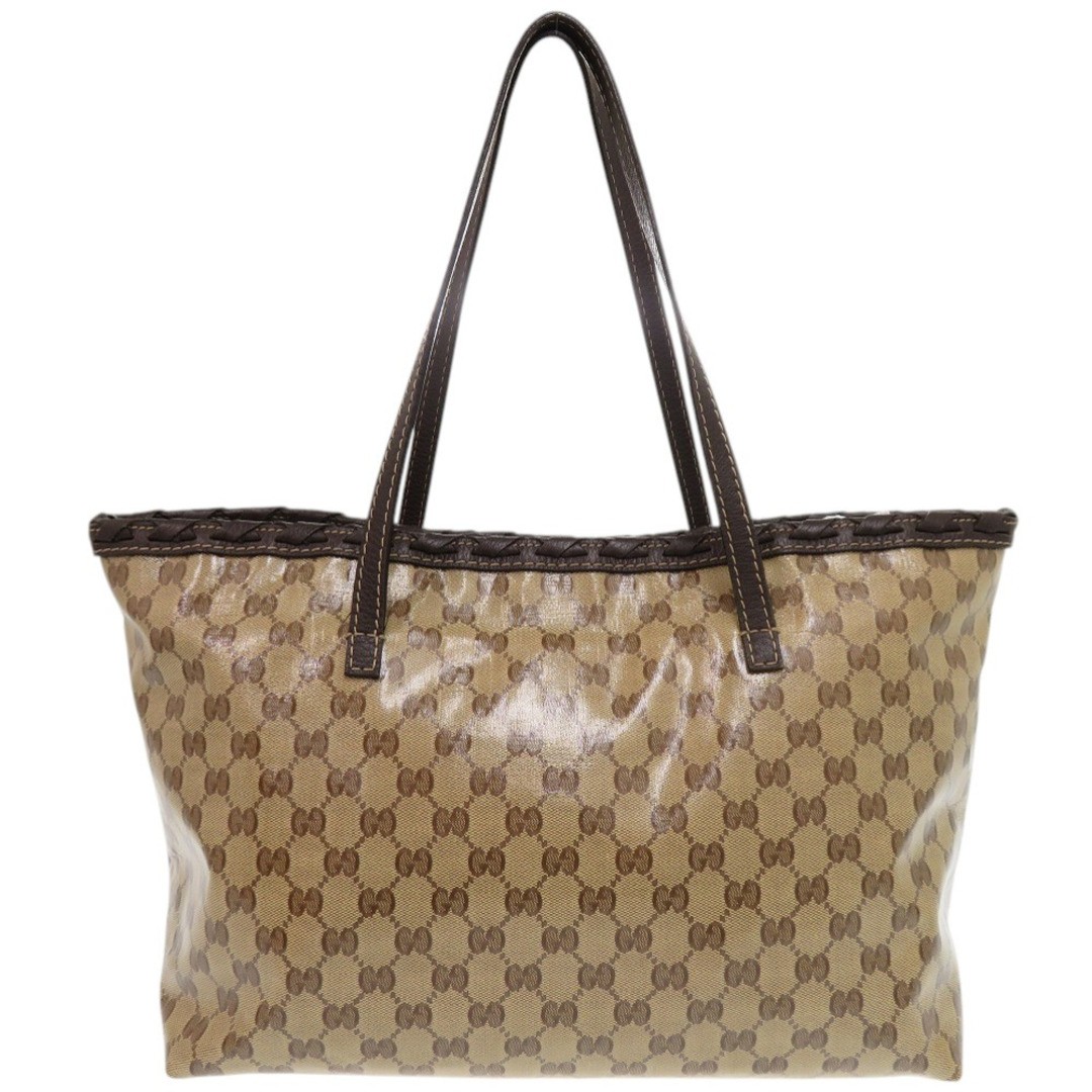 Gucci GG Crystal Bamboo Tassel Charm Beige Leather Tote Used 354665 thumbnail 2
