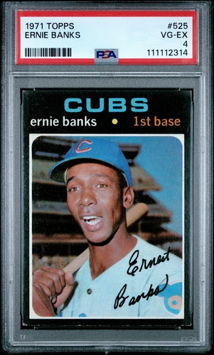 1971 TOPPS #525 ERNIE BANKS PSA 4