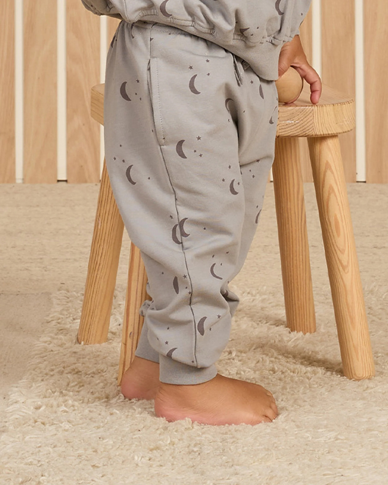 Quincy Mae Relaxed Sweatpant Moons Baby Bottoms 0-3 Months Soft Cozy Pants